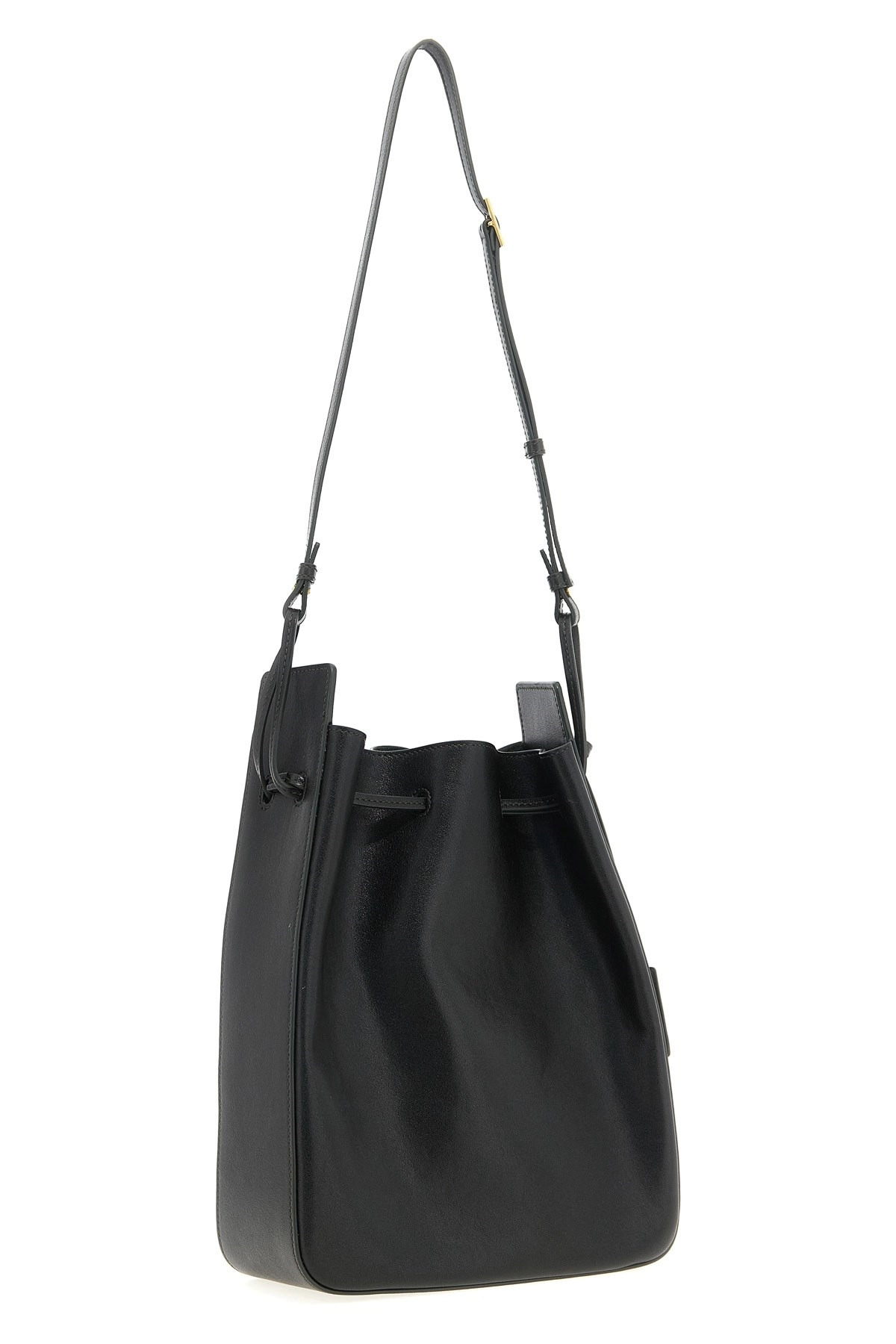 Large leather bucket bag - 3
