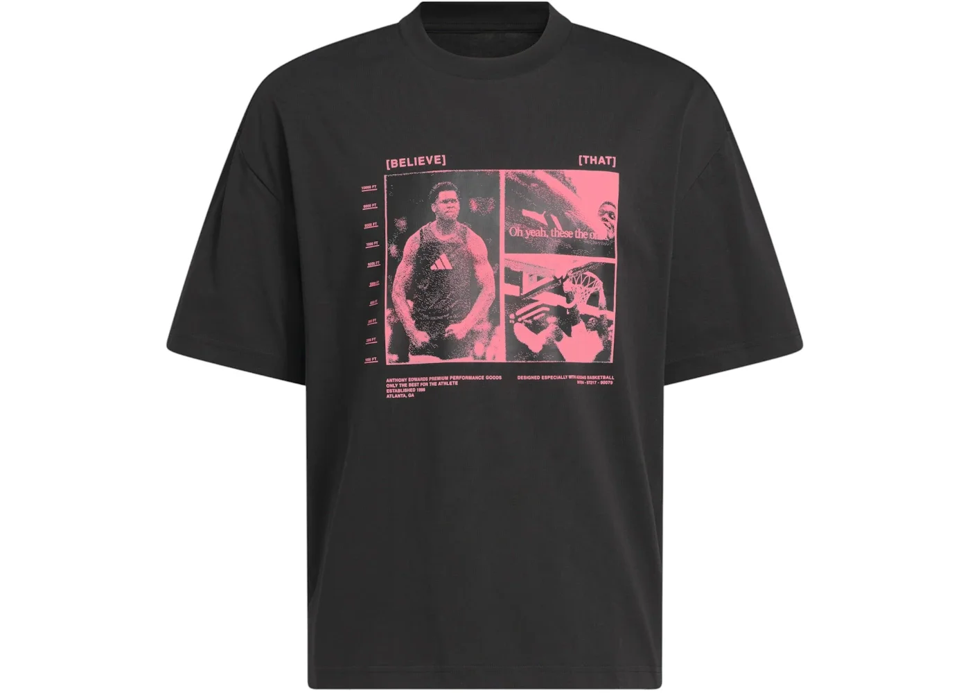 adidas AE Tee Black Acid Red - 1