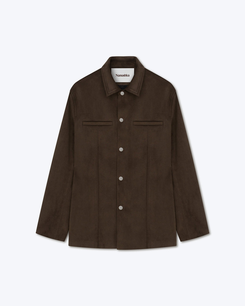 LUNI - Alt-suede shirt - Coffee bean 5