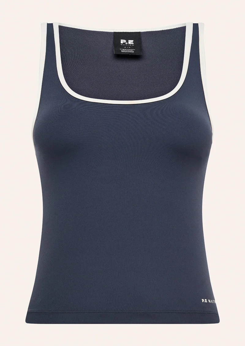 SPECTRUM SCOOP TANK IN MARINE BLUE & WHISPER WHITE - 1