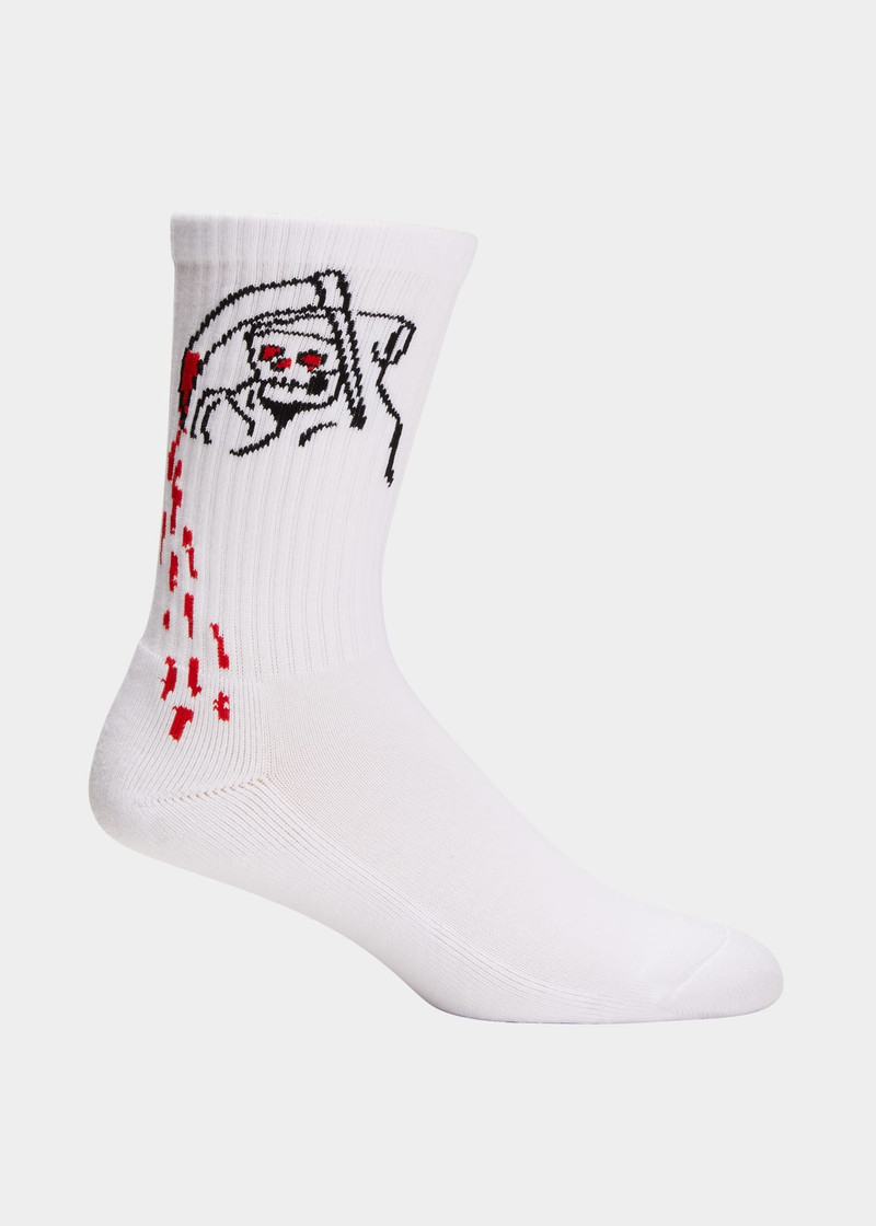 AMIRI x Wes Lang Men's Reaper Blood Crew Socks outlook