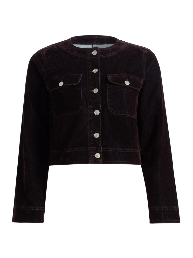 Women's Capistrano Denim Jacket - Chocolate Flocking 1