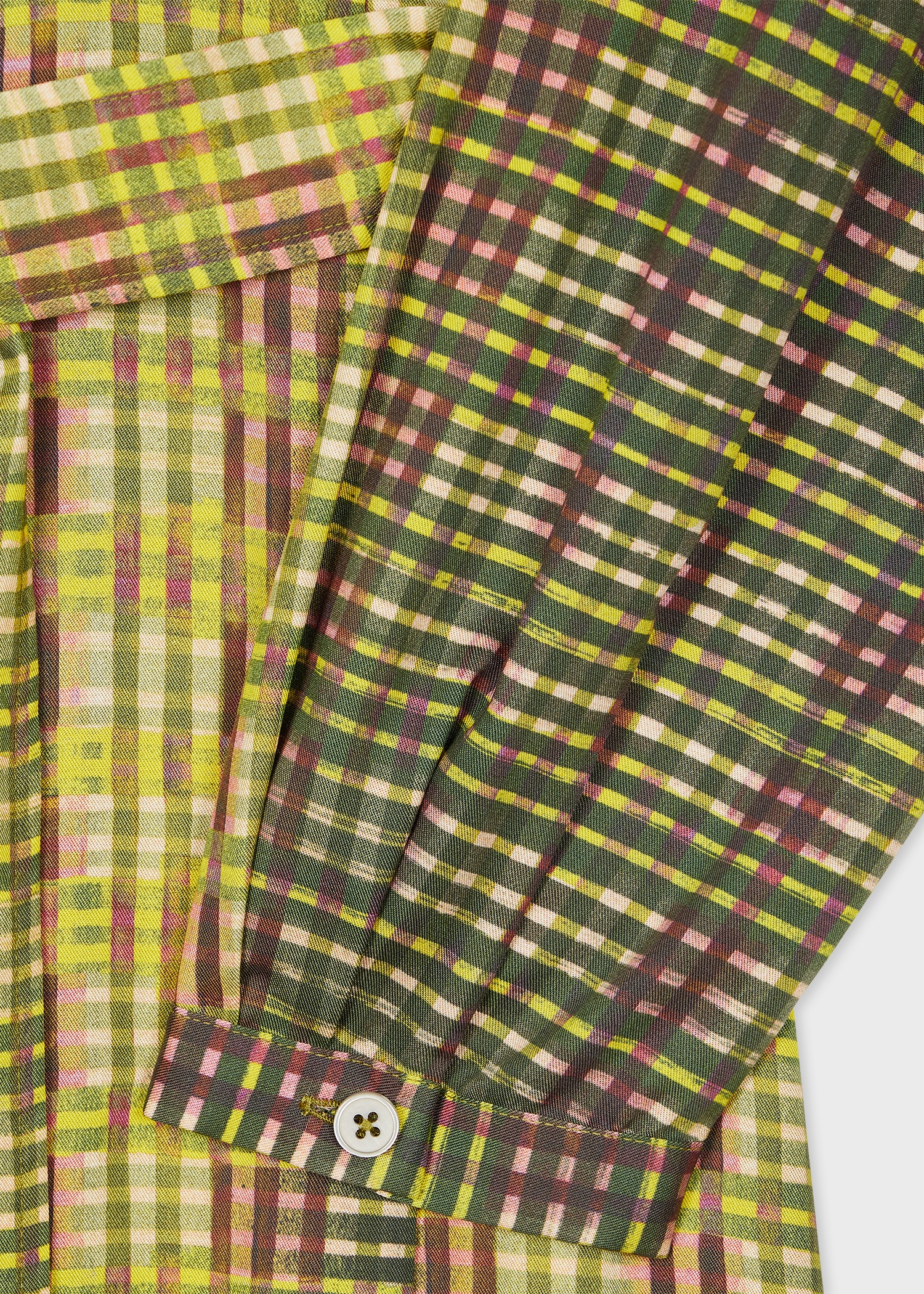 Women's Yellow and Black Check Shirt Dress - 2