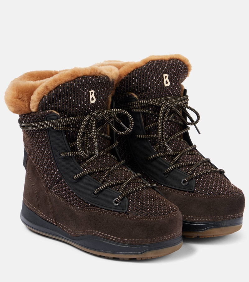 Verbier shearling-trimmed suede ankle boots - 1