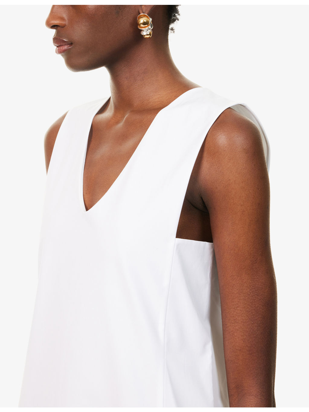 Avery Sleeveless Cotton Maxi Dress - 5