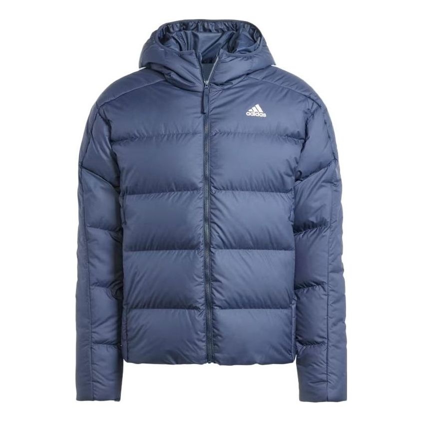 adidas Midweight Down Hooded Jacket 'Blue' IK3213 - 1