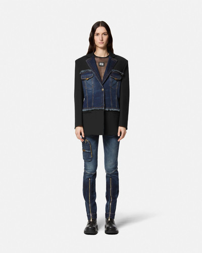 VERSACE JEANS COUTURE Paneled Denim Blazer outlook