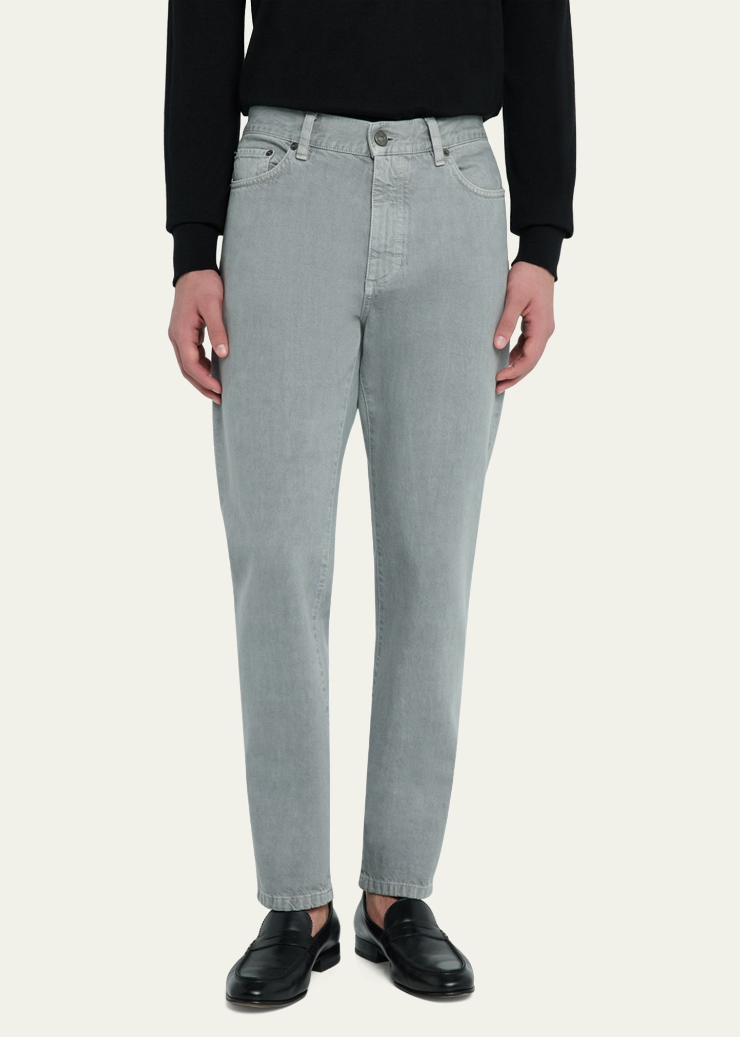 Men's 5-Pocket Denim Pants - 4