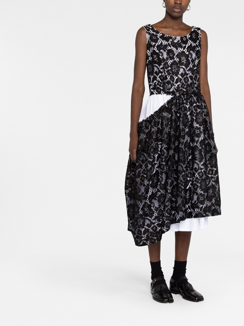 Comme Des Garçons layered draped lace dress outlook