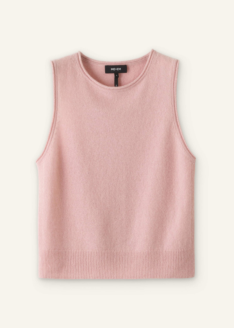 Roll Trim Knit Vest - 1
