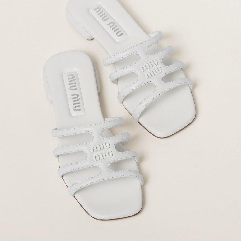 Miu Miu Padded leather sandals outlook