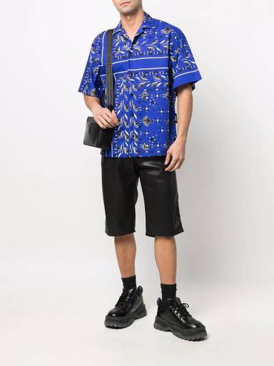 MSGM shell-print cotton shirt outlook