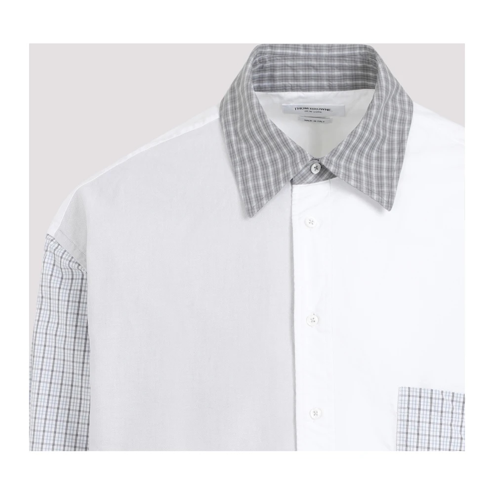 Tシャツ・カットソー THOM BROWNE FUNMIX OVERSIZED LONG SLEEVE SHIRT Thom Browne Funmix Oversized Long Sleeve Shirt MWL381F.F0313