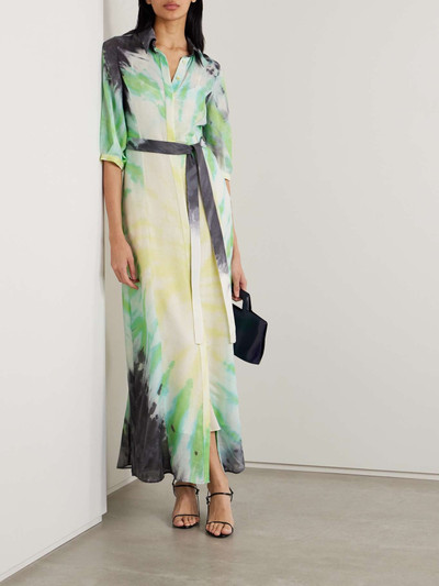 GABRIELA HEARST Daisy belted tie-dyed cashmere, silk and wool-blend maxi dress outlook