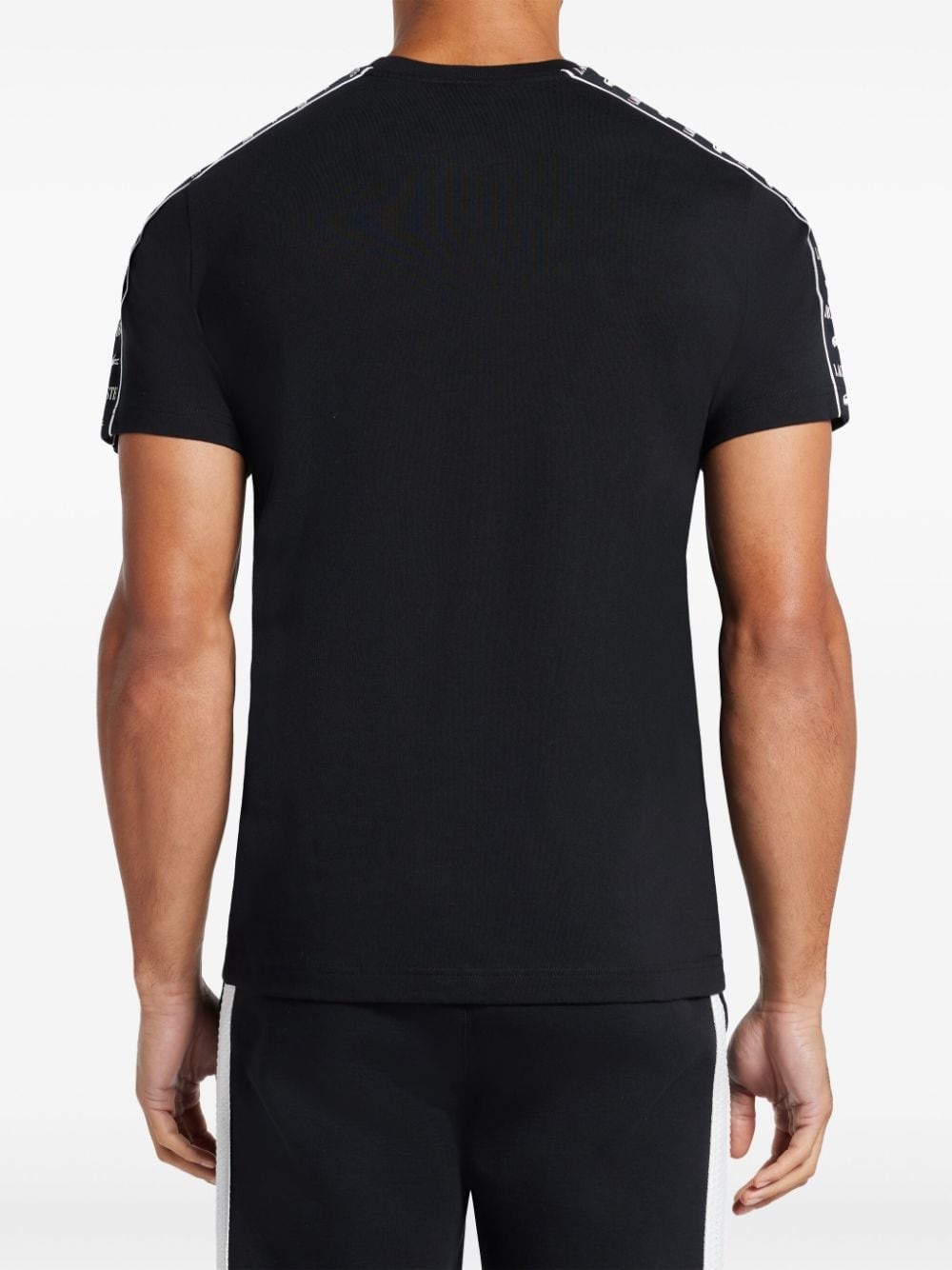logo-tape cotton T-shirt - 4