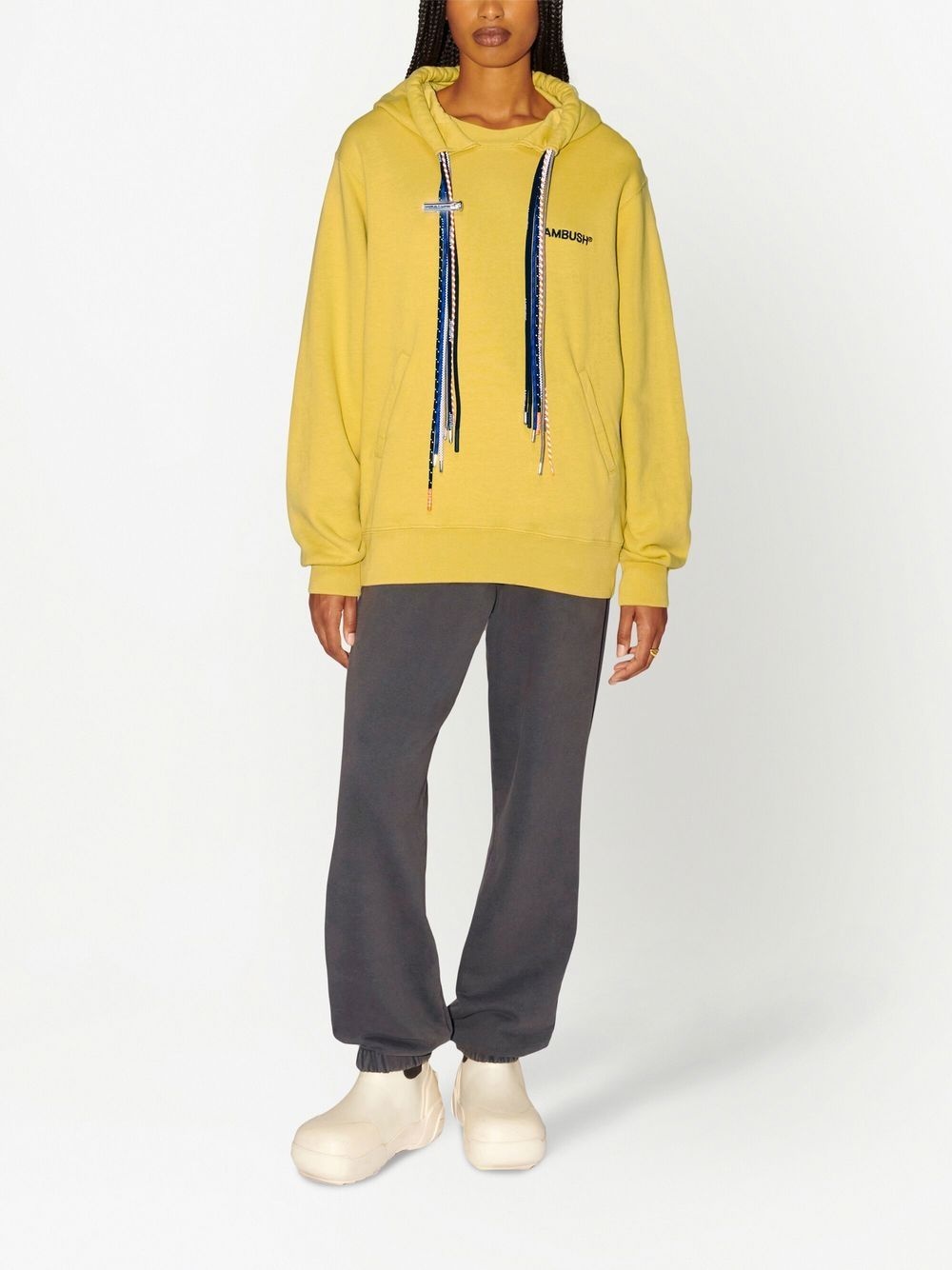 multicord-drawstring organic cotton hoodie - 2