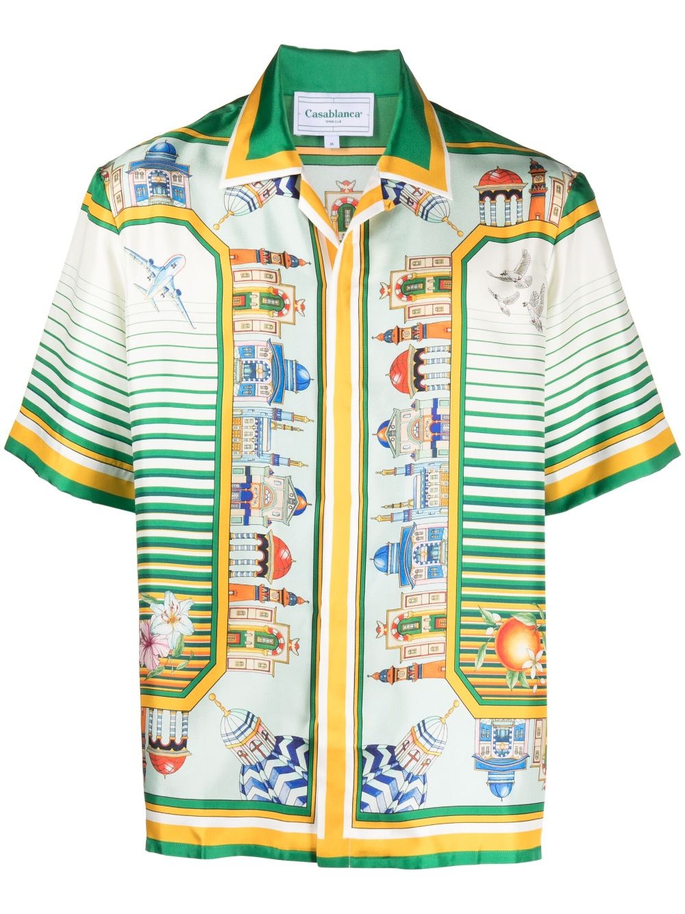 Casablanca Playful Eagle silk shirt - White