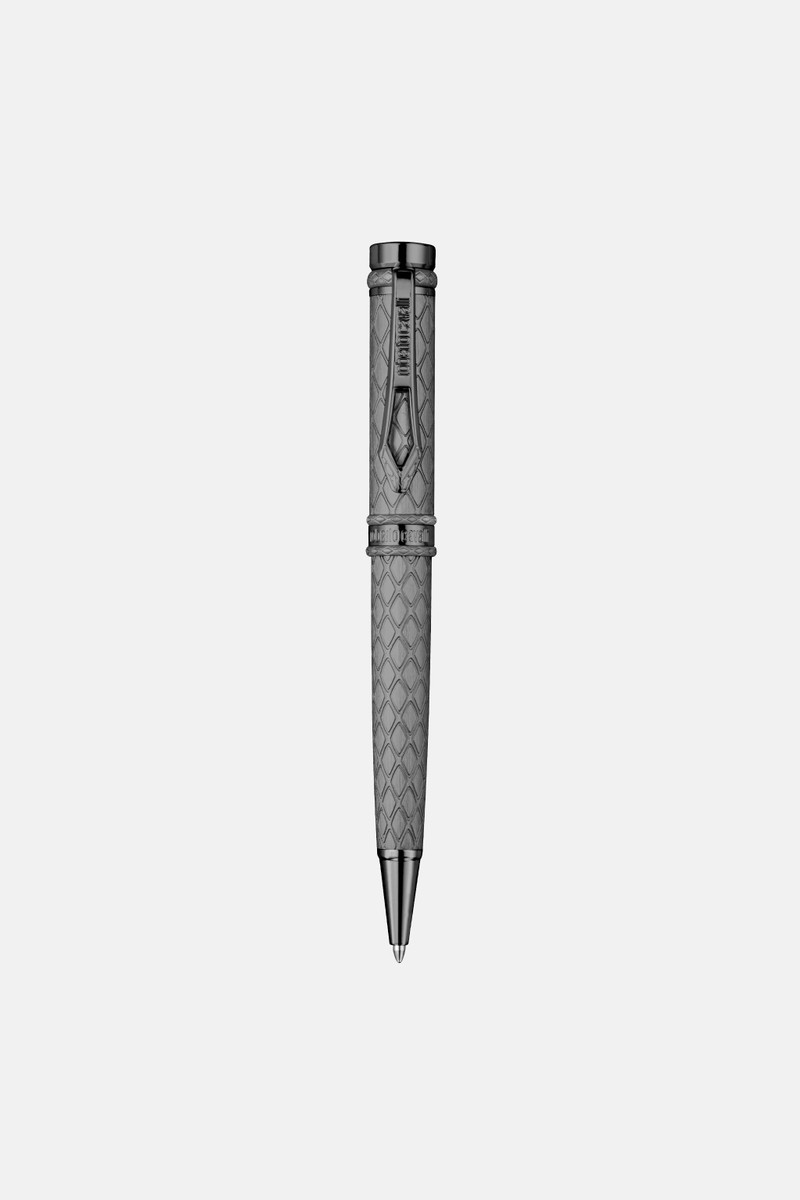 Roberto Cavalli Ballpoint Pen, Black Color & Gun color with pattern 1