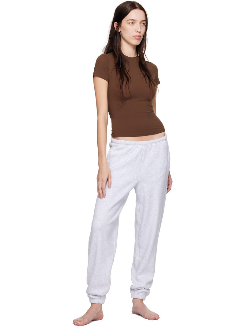 SKIMS Gray Cotton Fleece Classic Jogger Lounge Pants outlook