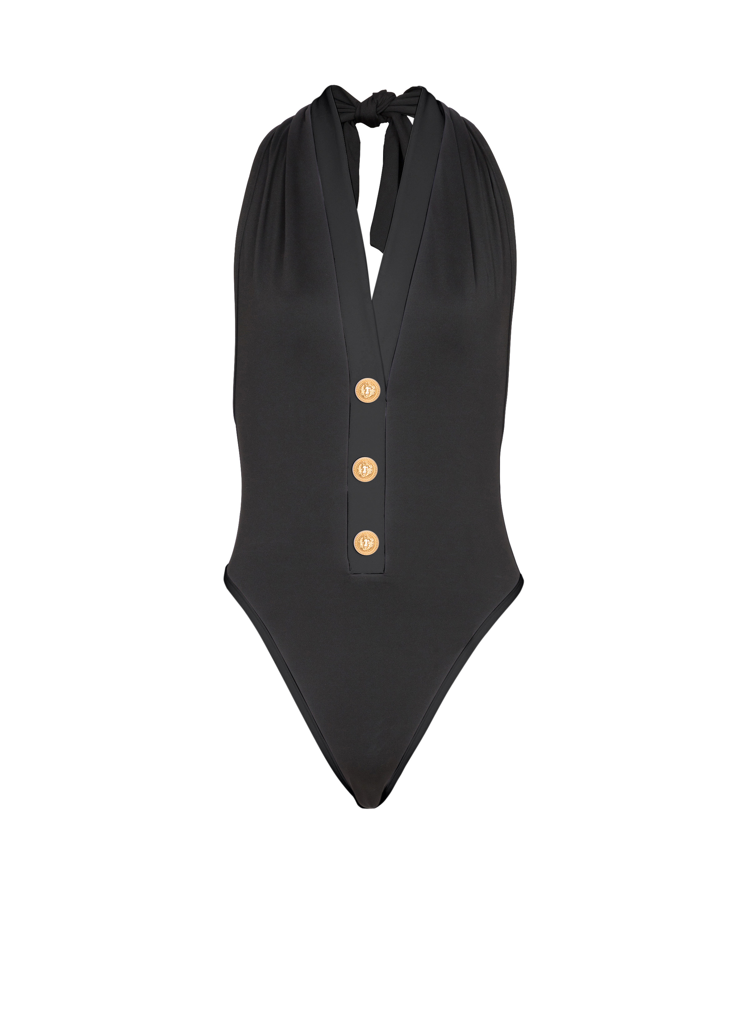 One-piece swimsuit with buttons - 1