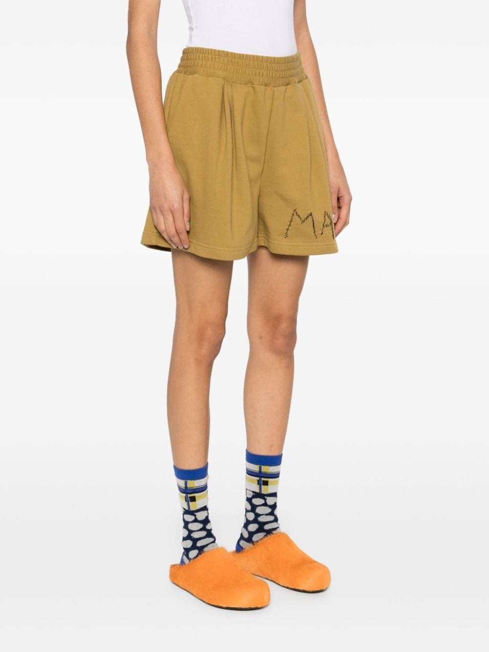 logo-embroidered track shorts - 3