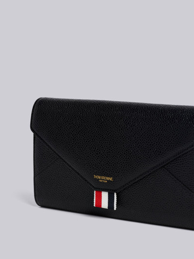 Thom Browne removable-chain pebbled envelope clutch outlook