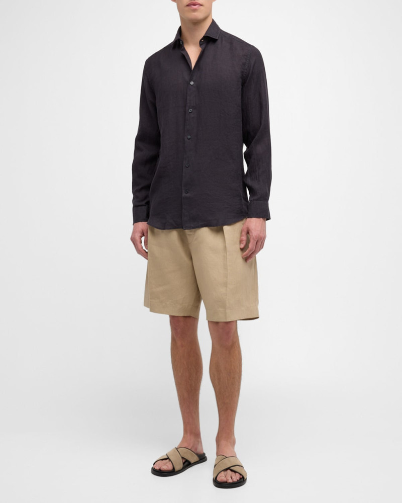 FRESCOBOL CARIOCA Men's Antonio Linen Casual Button-Down Shirt outlook