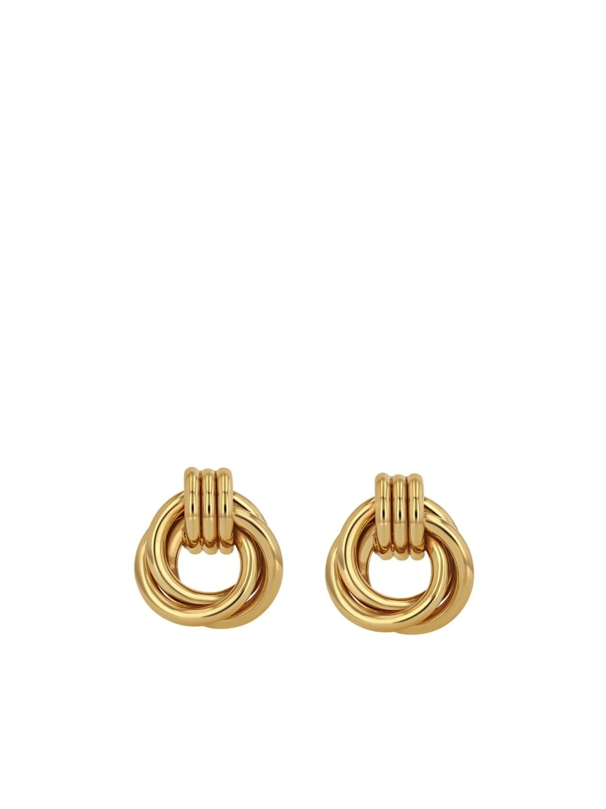 Anine Bing Triple Knot Gold-tone Earrings - 1