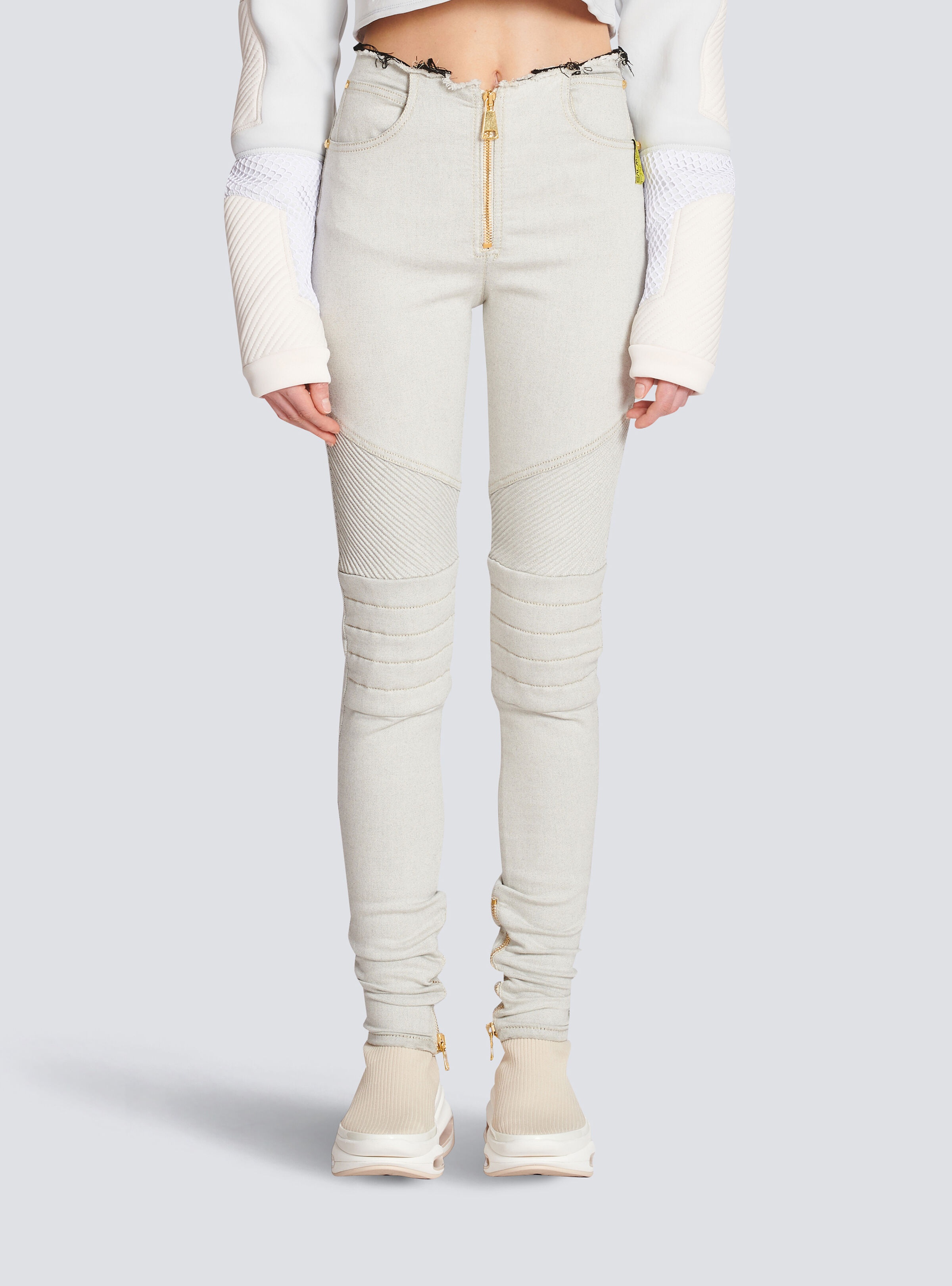Ribbed cotton slim-fit jeans - 5