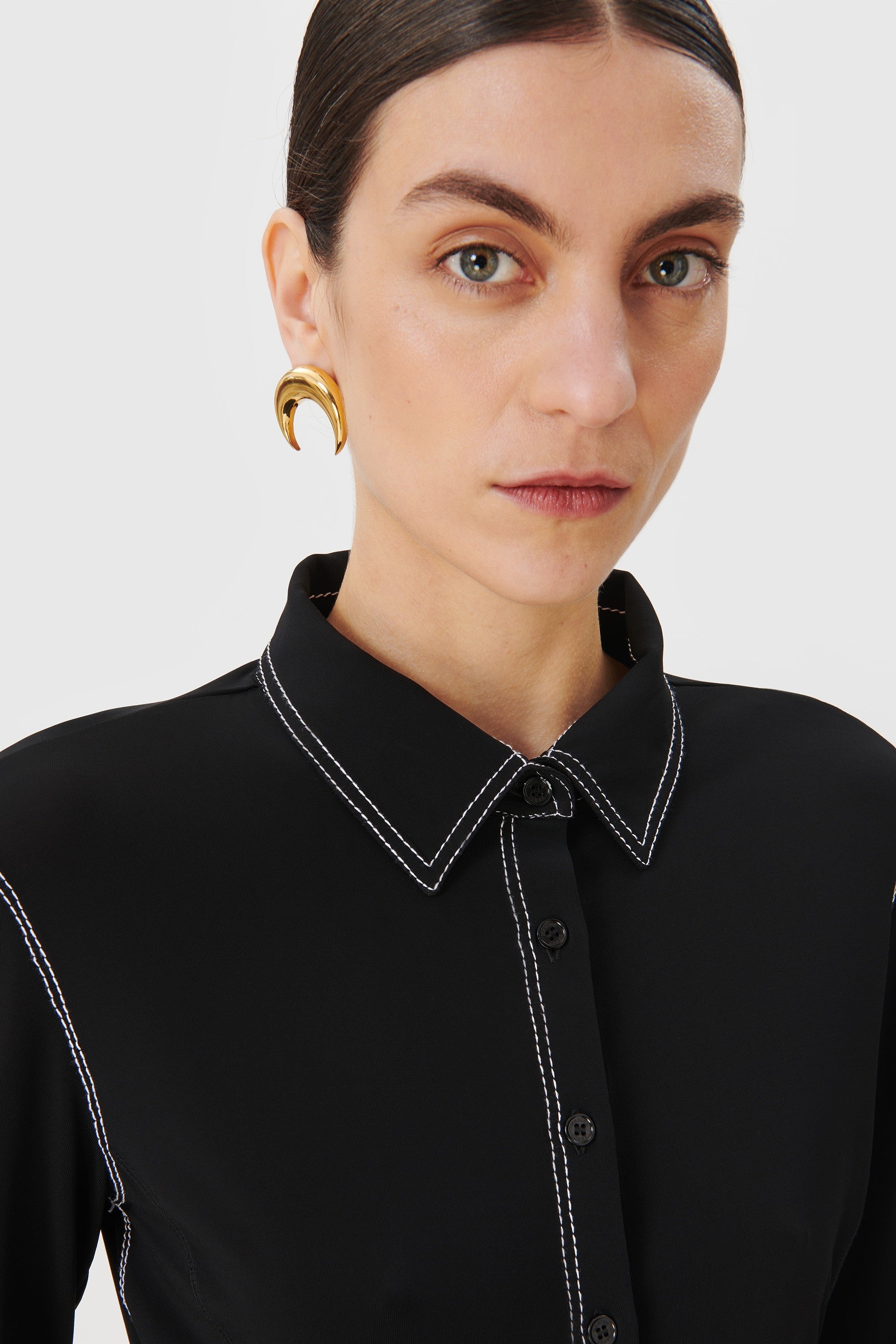 Fluid Jersey Fitted Shirt - 4