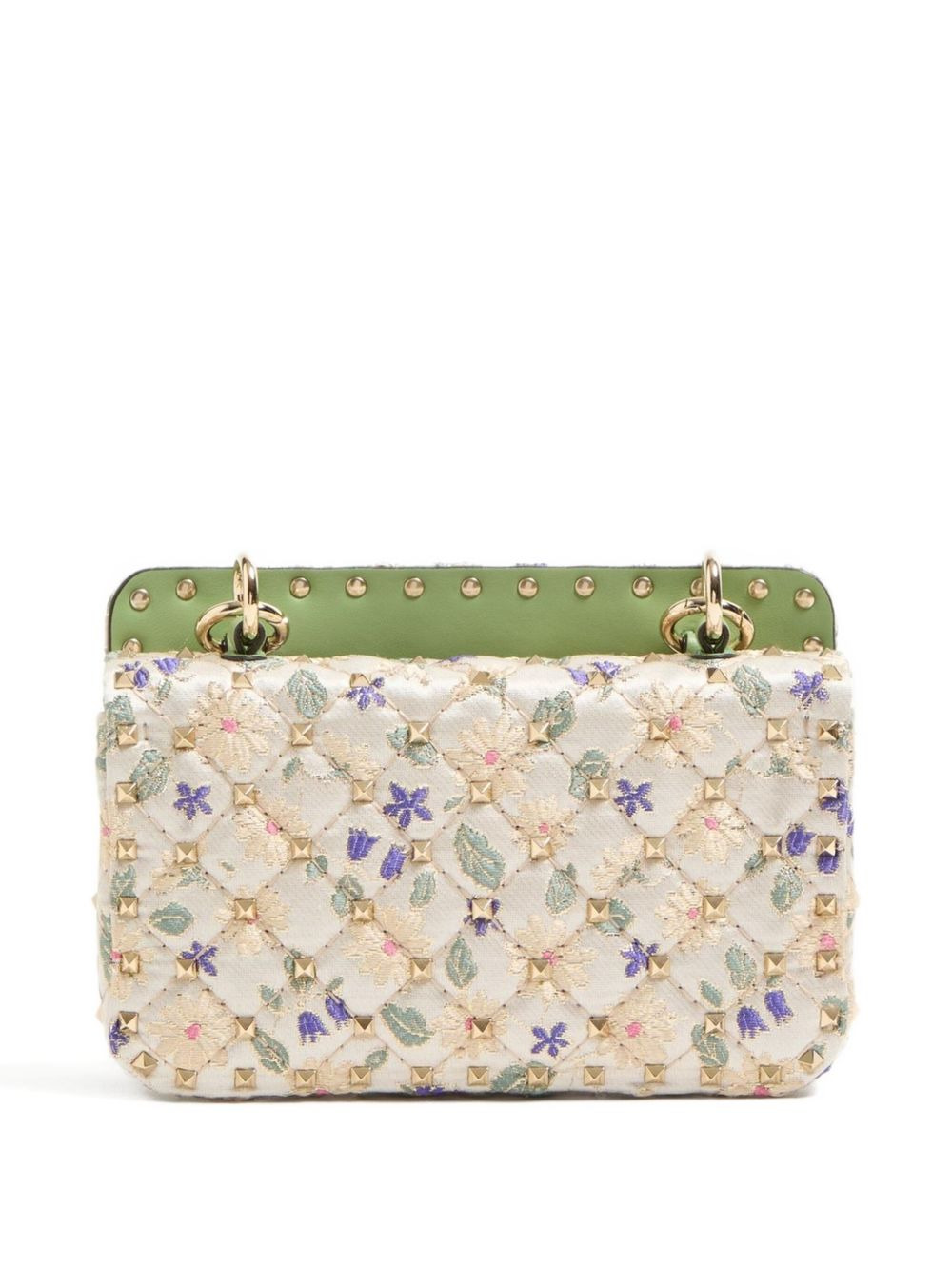 small Rockstud Spike jacquard shoulder bag - 3