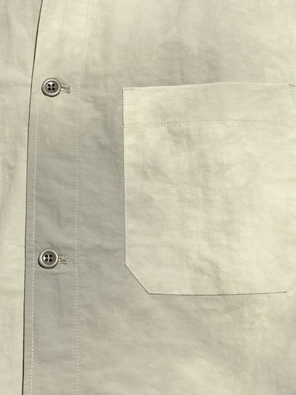 bleached-effect panelled shirt jacket - 5