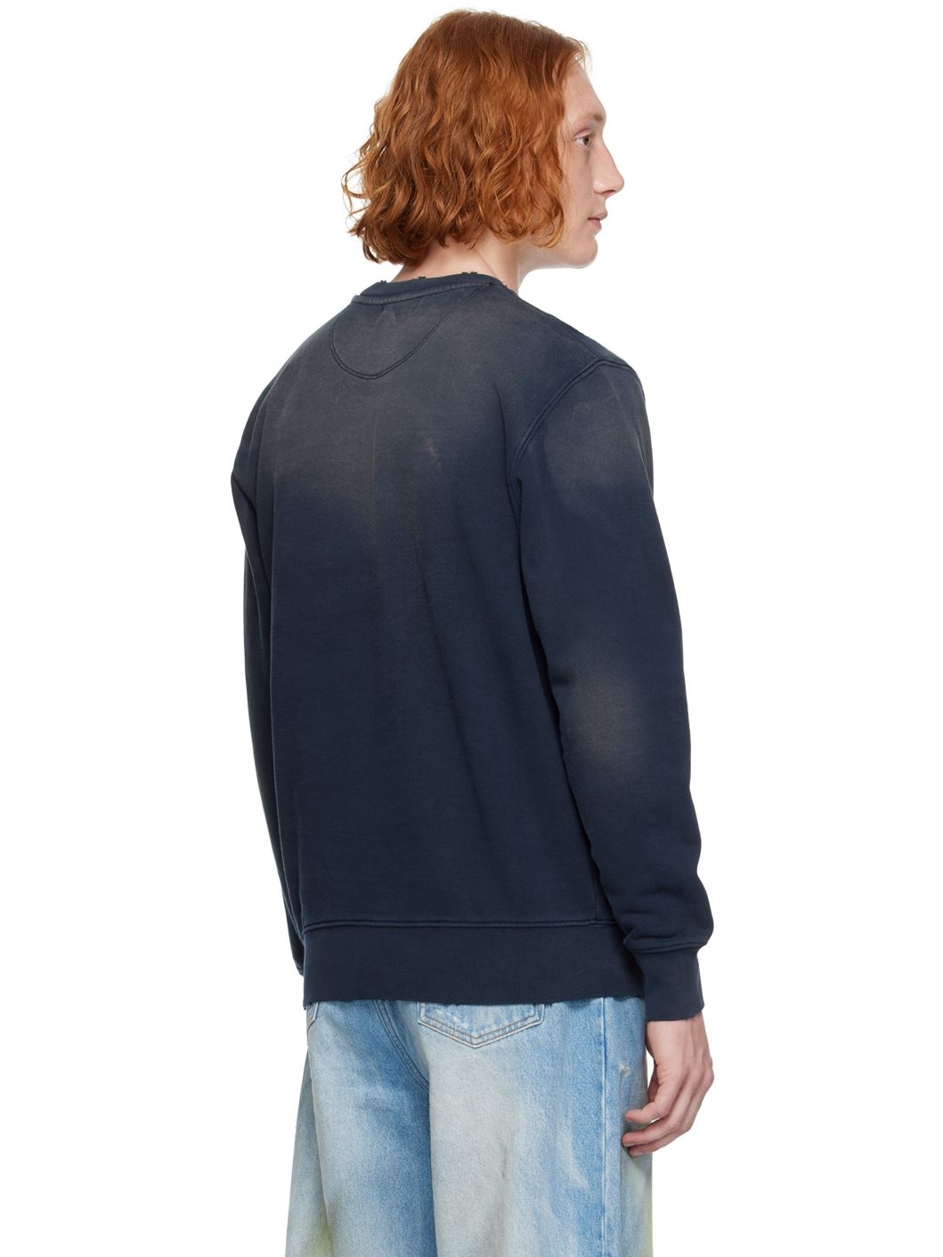 Navy Printed-Logo Sweatshirt - 3
