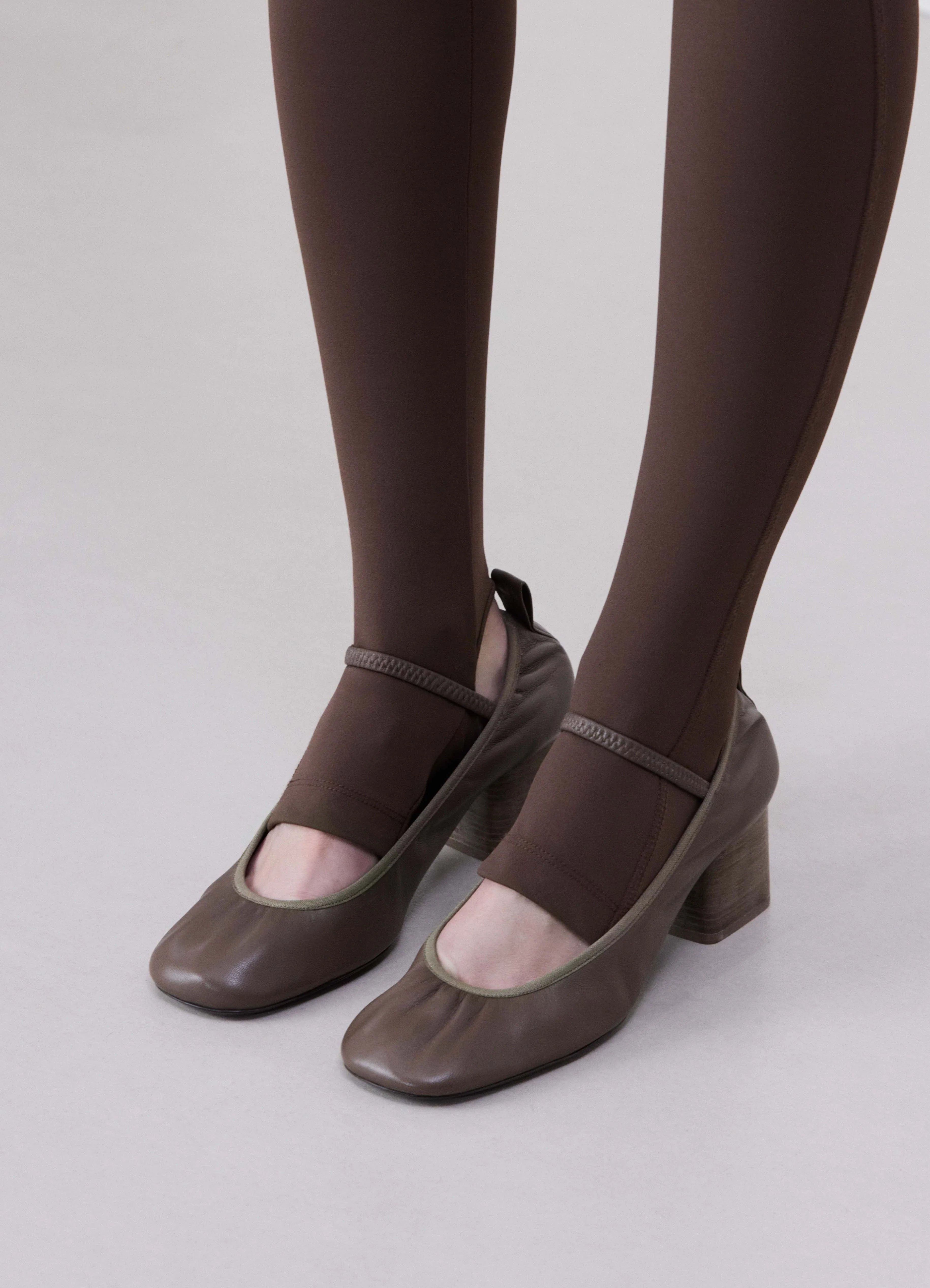 SQUARE BALLERINA WITH 55MM HEEL - 7