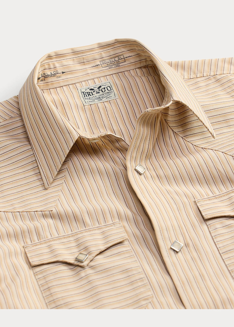 Slim Fit Striped Western Shirt 7