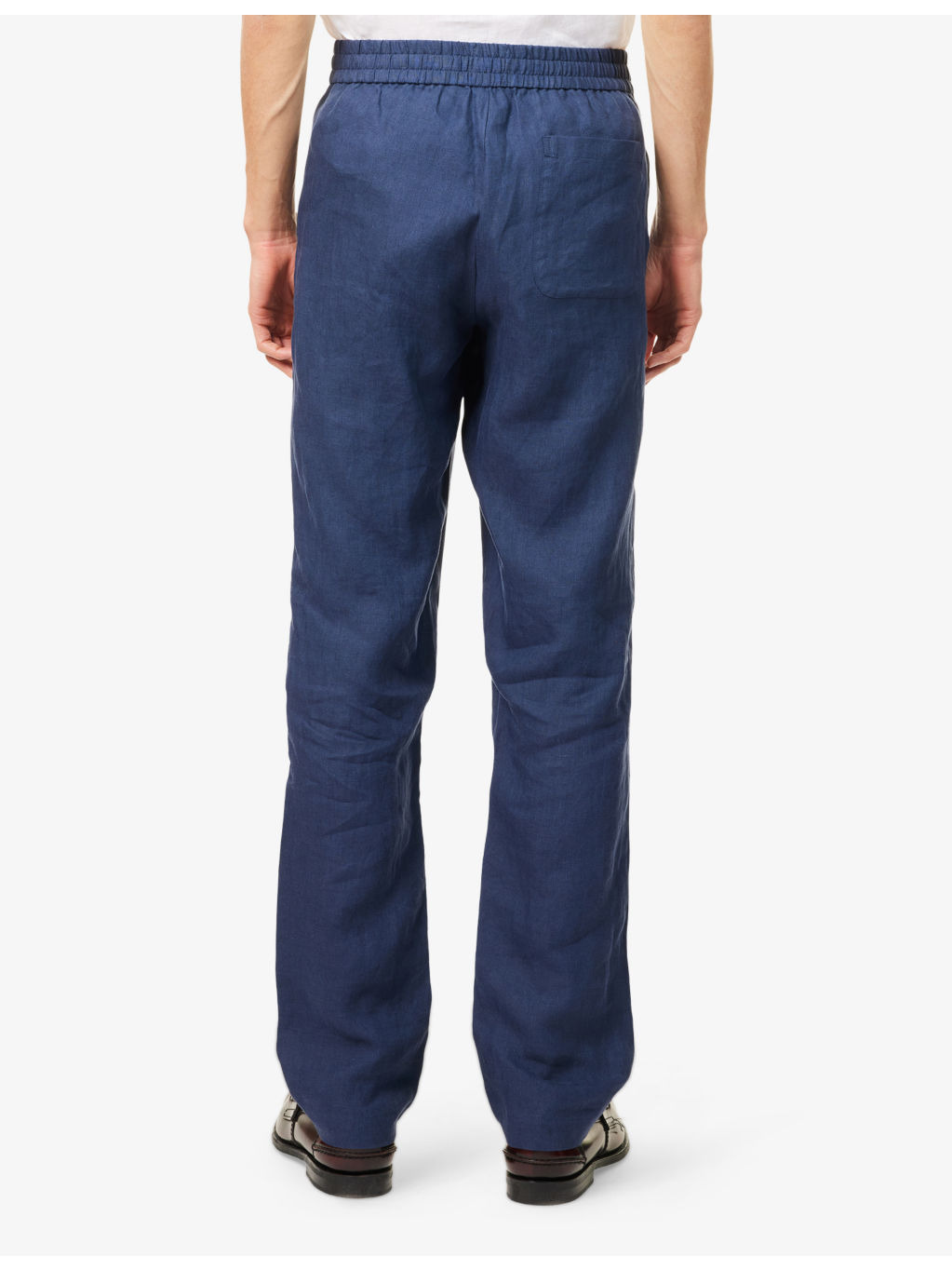 Drawstring Straight-Leg Linen Trousers - 4