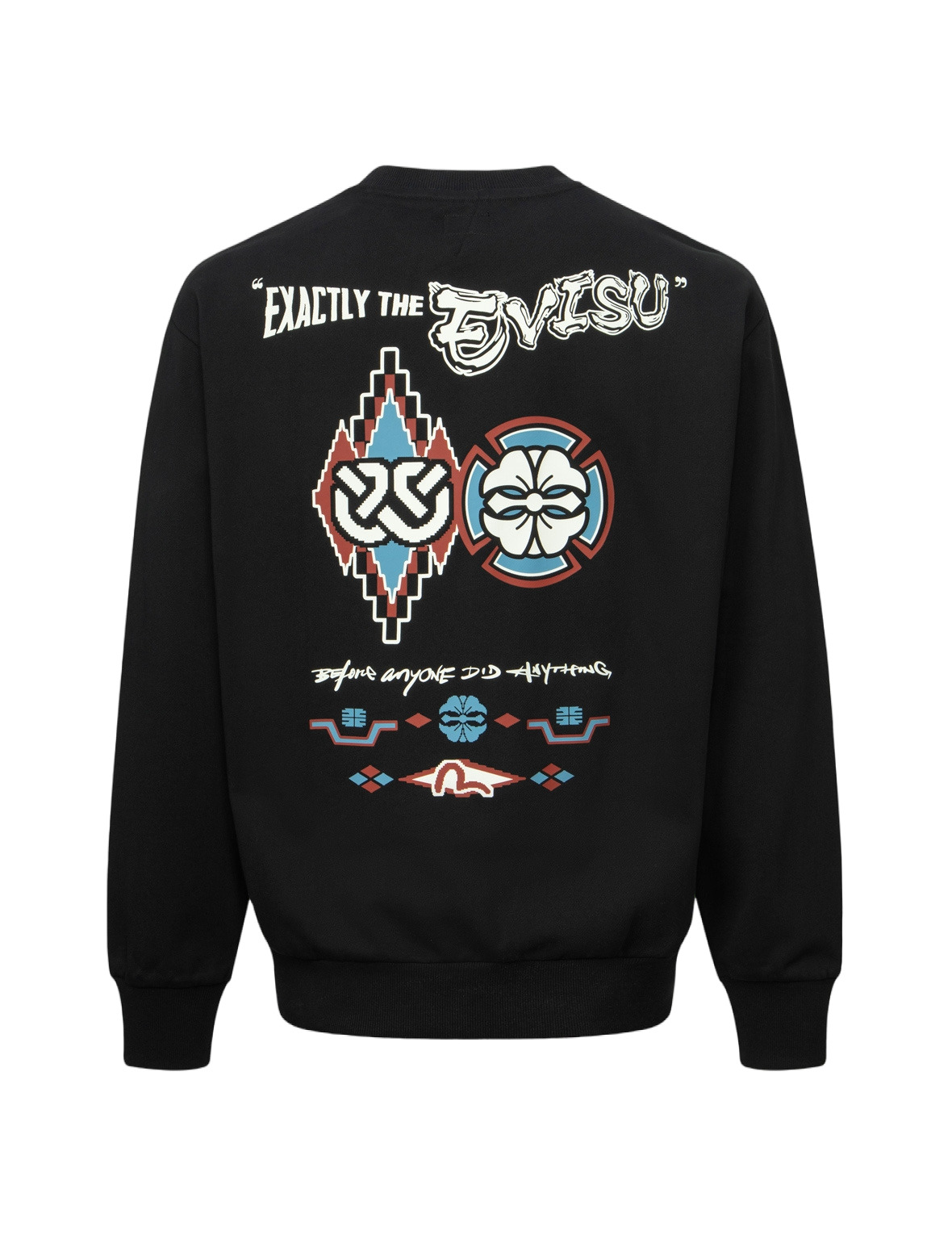 WHEEL OF WISDOM AND KAMON PRINT RELAX FIT SWEATSHIRT - 12