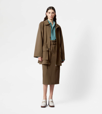 Tod's SKIRT IN WOOL - GREEN outlook
