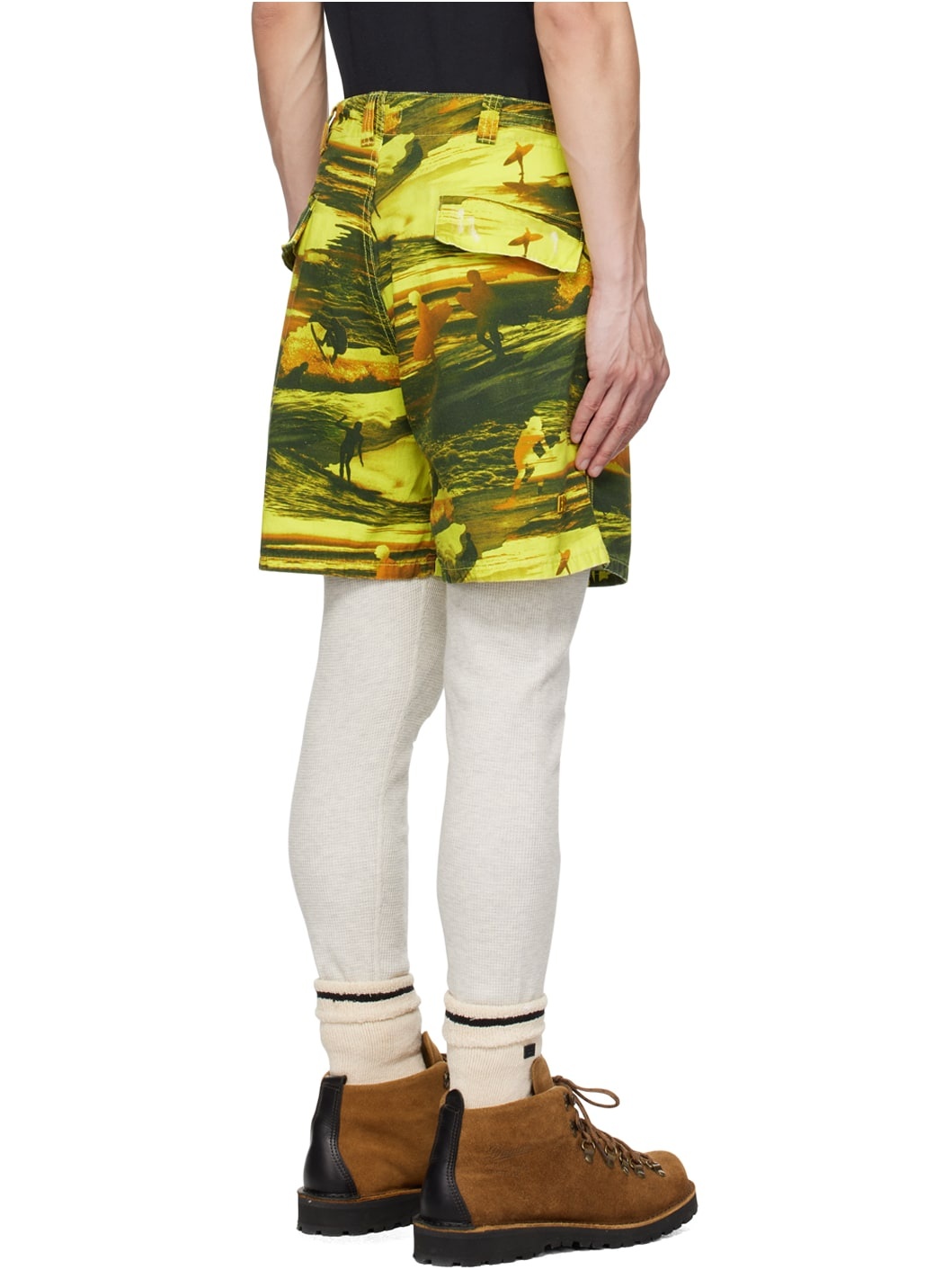 Green Embroidered Shorts - 3