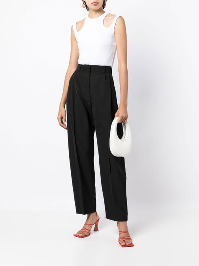 A.W.A.K.E. MODE high-waisted slit tapered trousers outlook