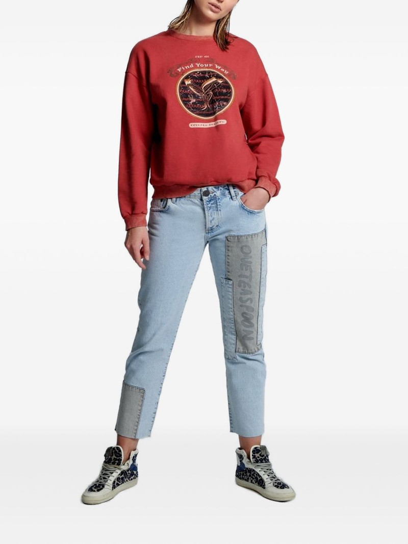 ONE TEASPOON patchwork frayed jeans outlook