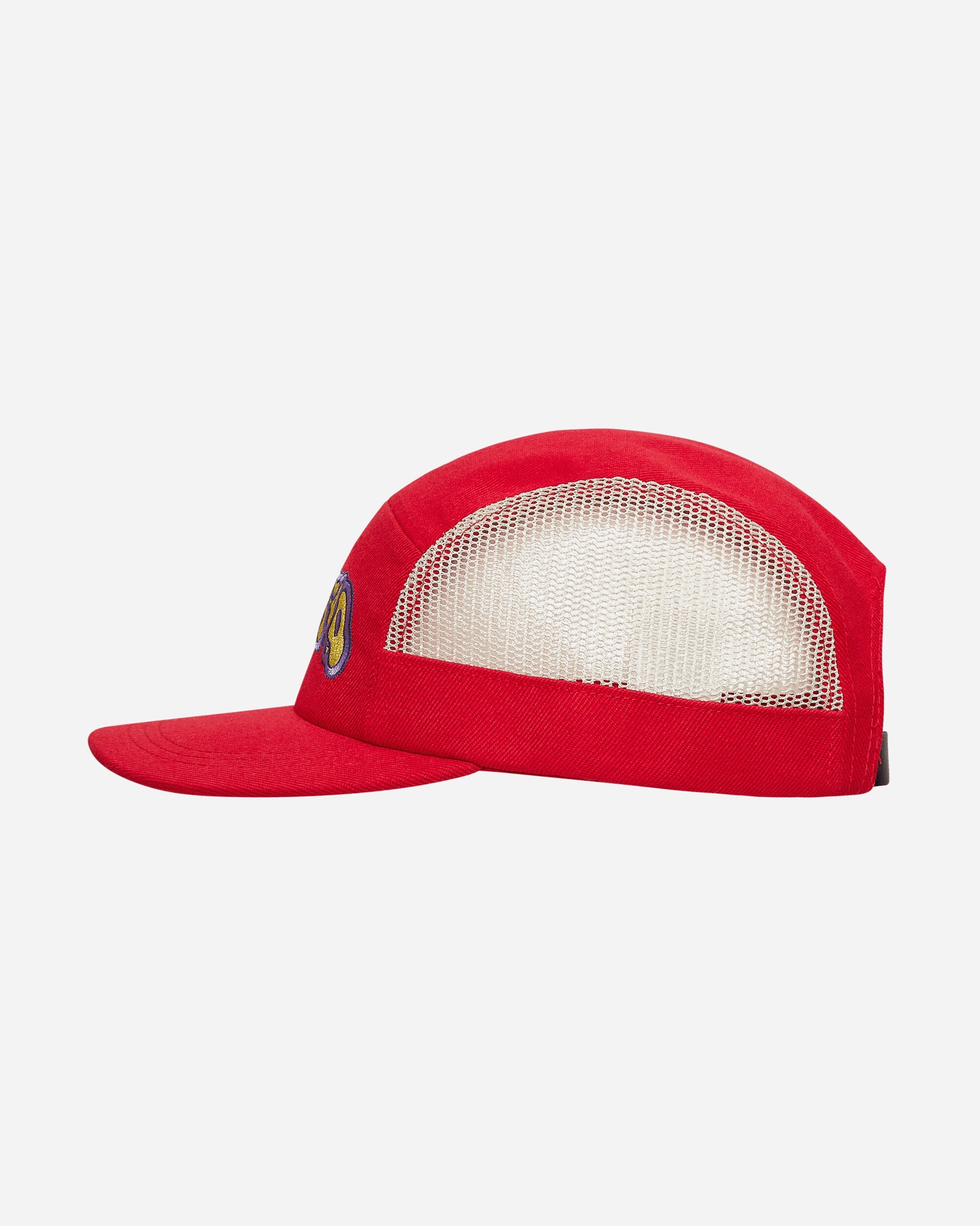 Mesh Panel Camp Hat Red - 3
