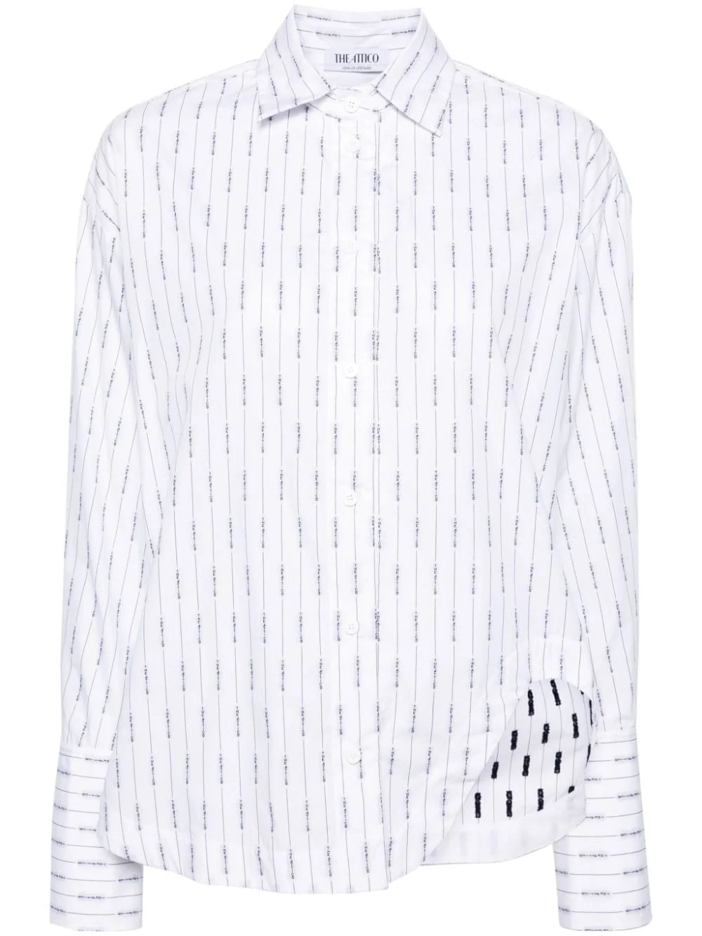 Eliza logo-print cotton shirt - 1