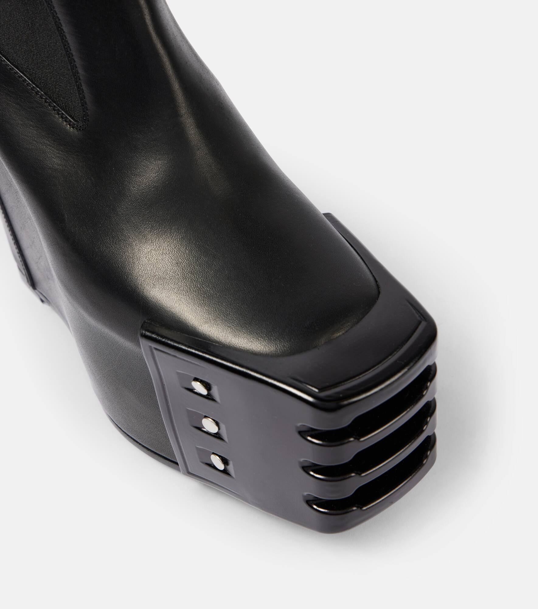 Porterville leather wedge chelsea boots - 5