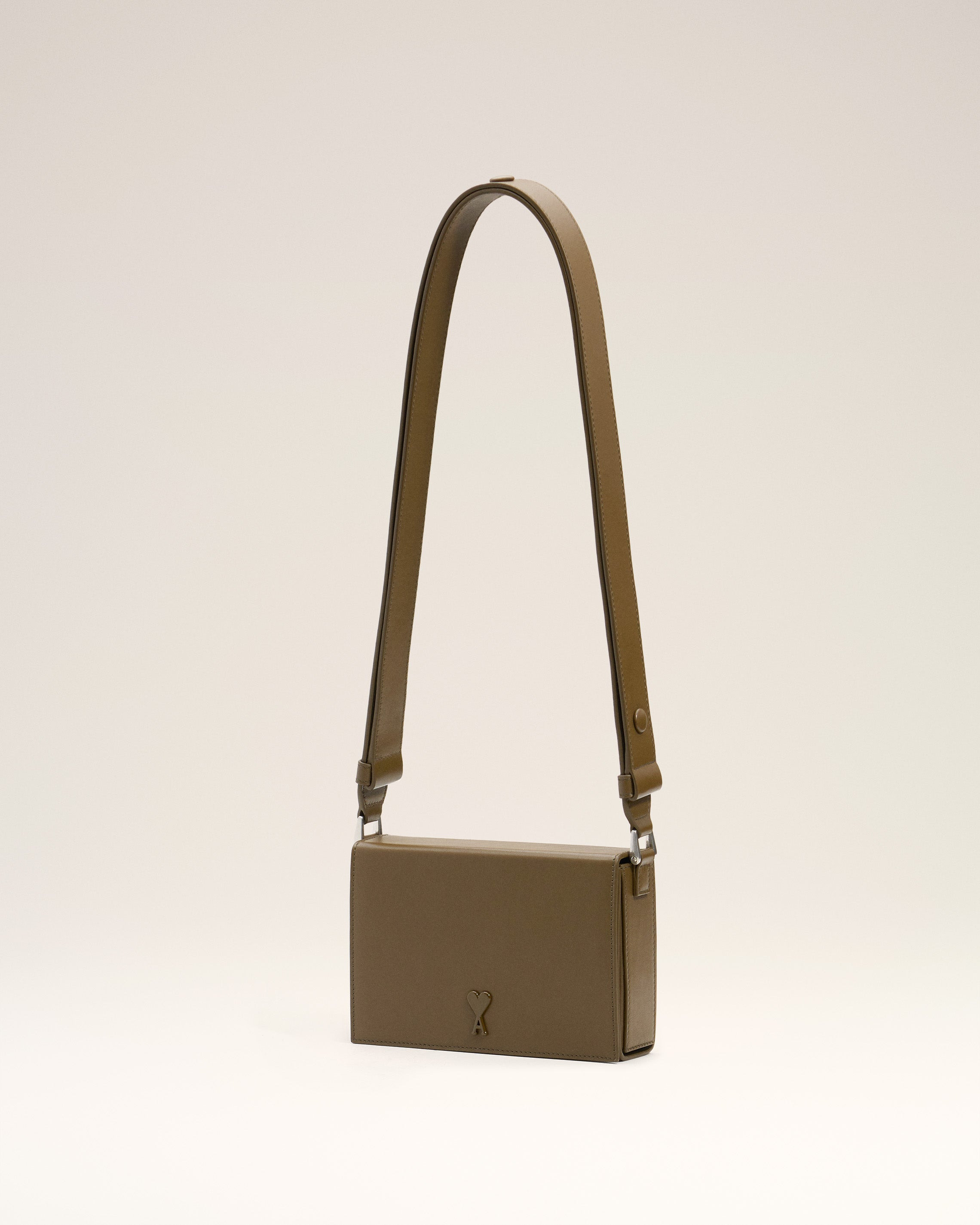 GREEN SMOOTH LEATHER AMI DE COEUR LUNCH BOX BAG - 3