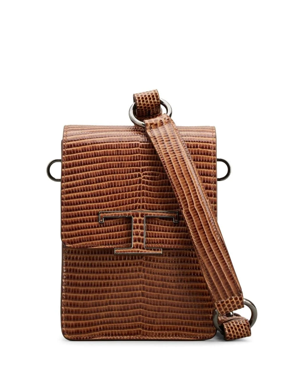 logo-plaque leather crossbody bag - 1