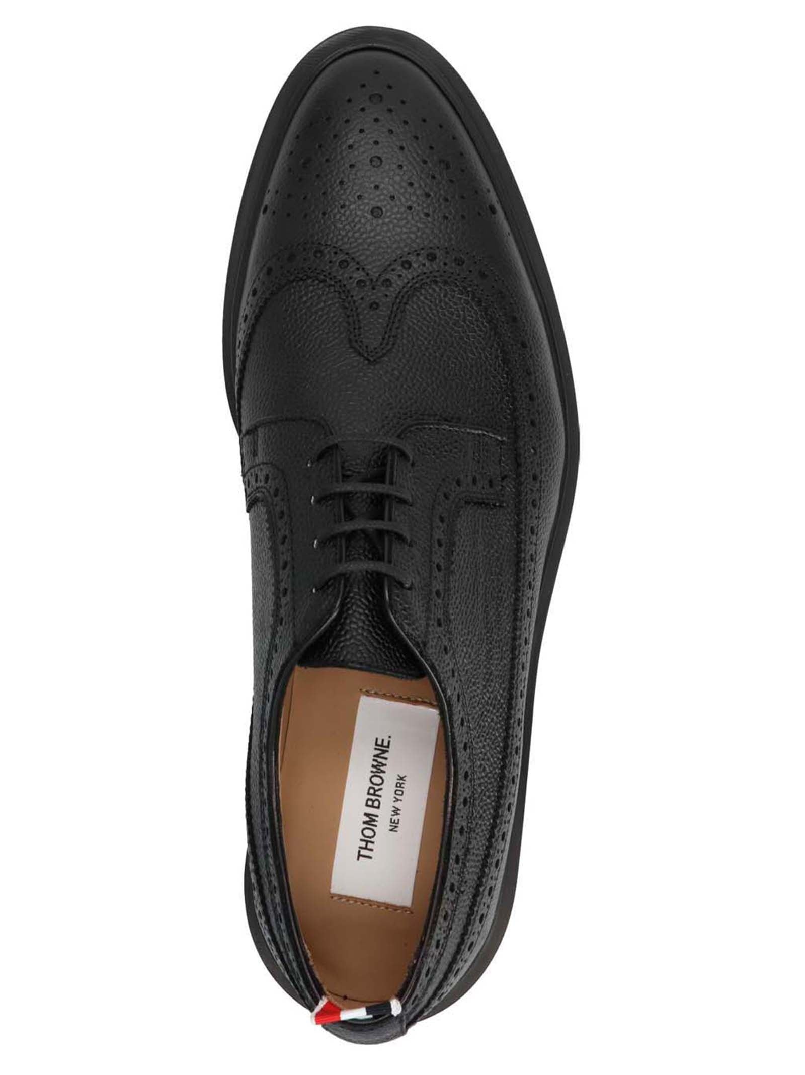 Classic Longwing Lace Up Shoes Black - 3