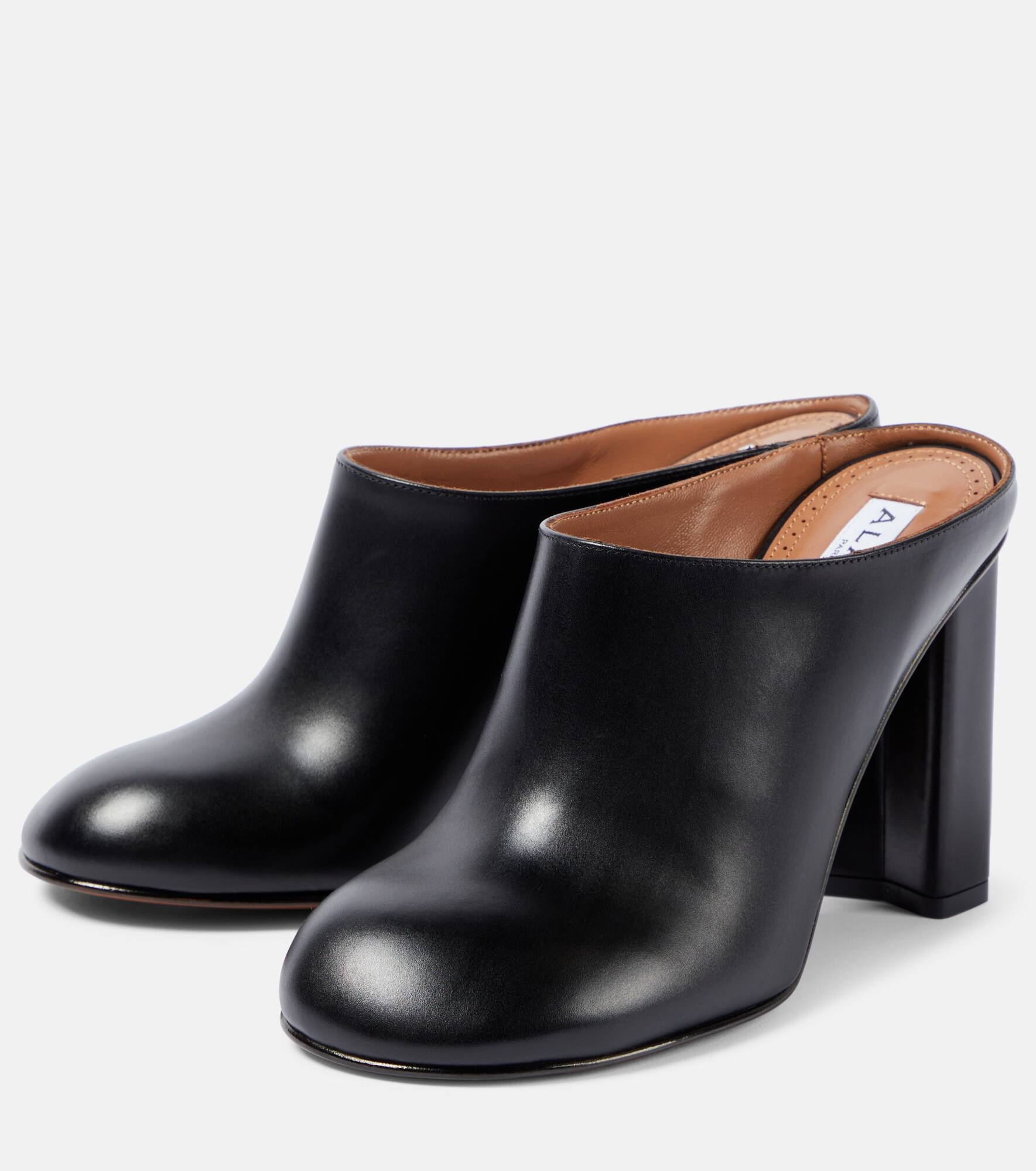 Babylone leather mules - 5