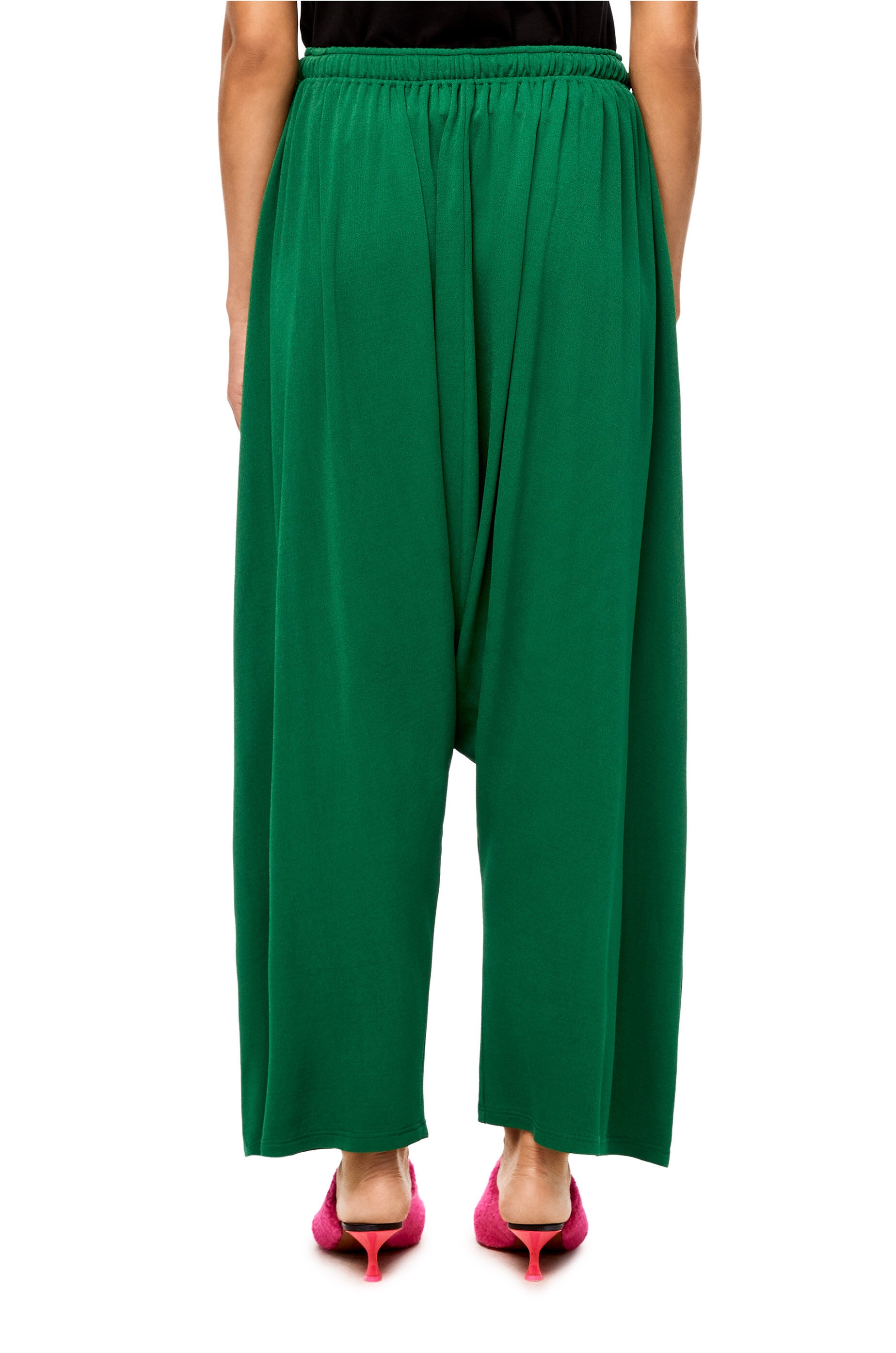 Balloon trousers in viscose crepe jersey - 4