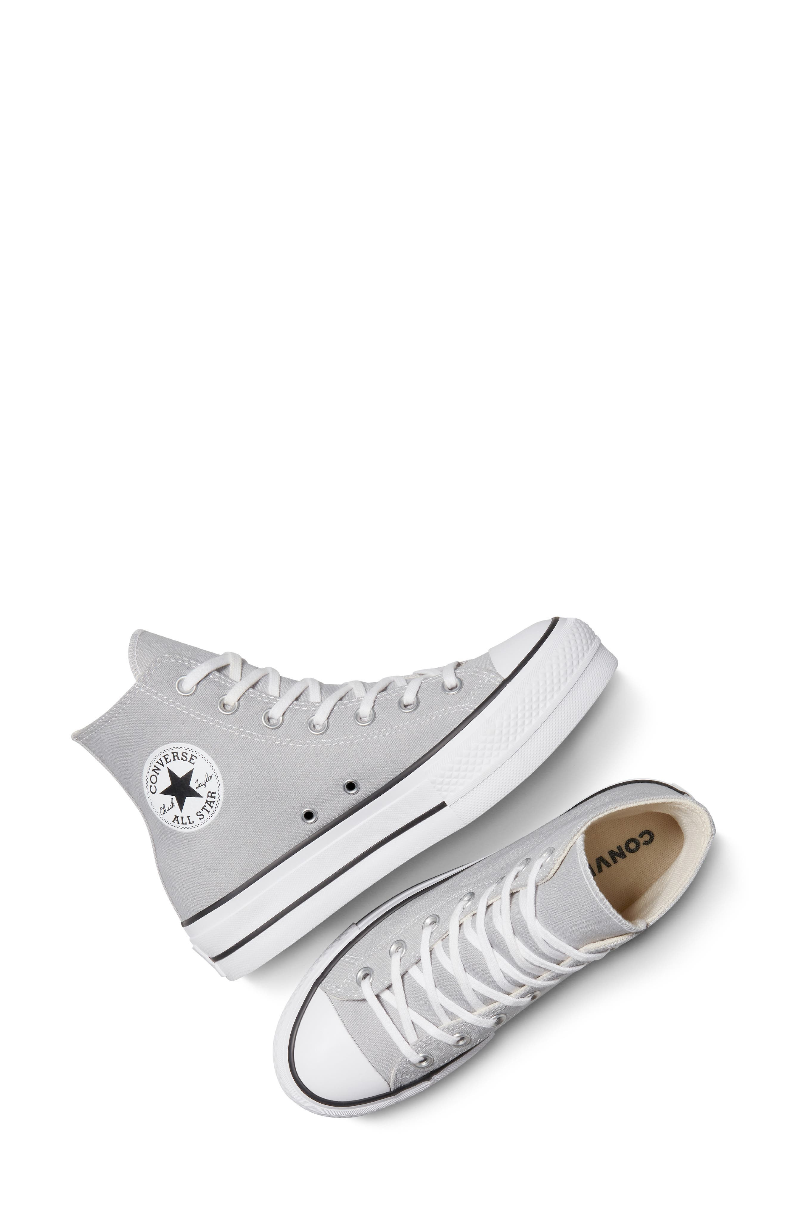 Converse Chuck Taylor® All Star® Lift High Top Platform Sneaker in Grey Area/white/black at Nordstro - 6